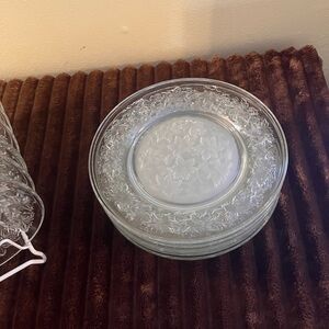 Princess House Fantasia 10” Dinner Plates. Set of 4